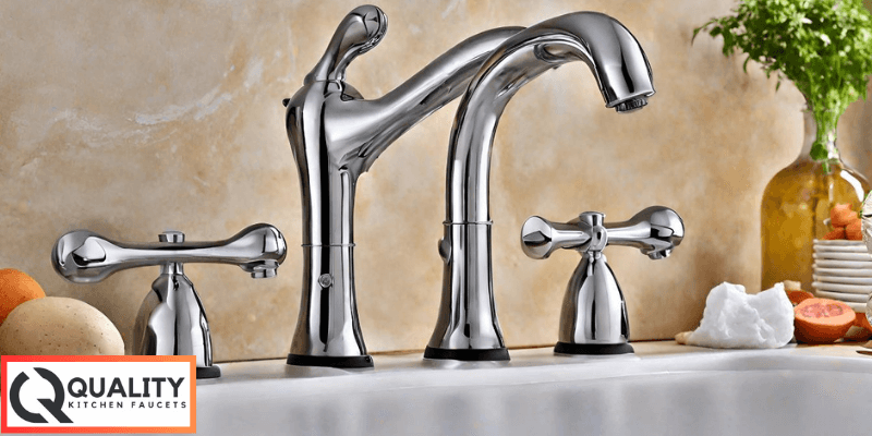 KirlystonE 2-Handle Faucet for 4 Holes Kitchen Sink