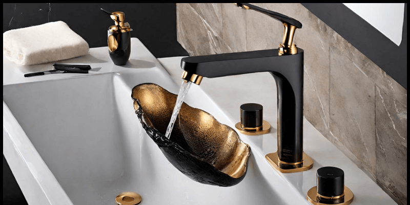 Achelous Black Gold Faucet with alluring