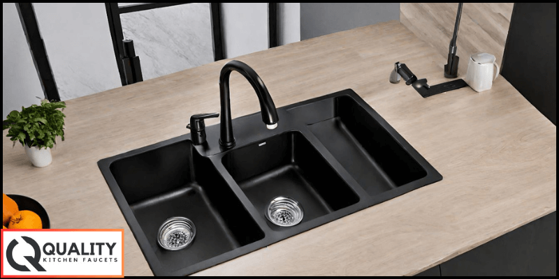 Black Kitchen Sink and faucet Drop In-Hovheir