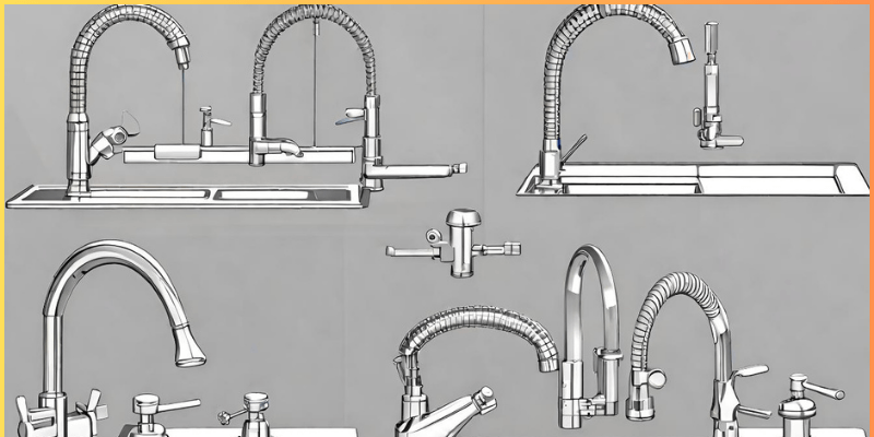 mixer Tournant para-professional Pull-Down Kitchen Sink Faucet