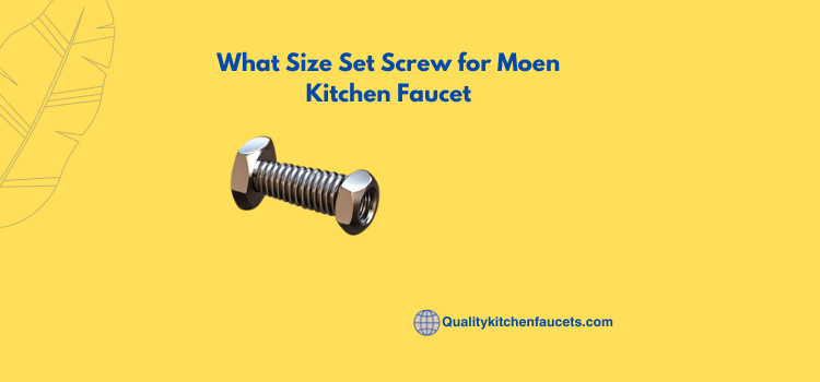 What Size Set Screw for Moen Kitchen Faucet